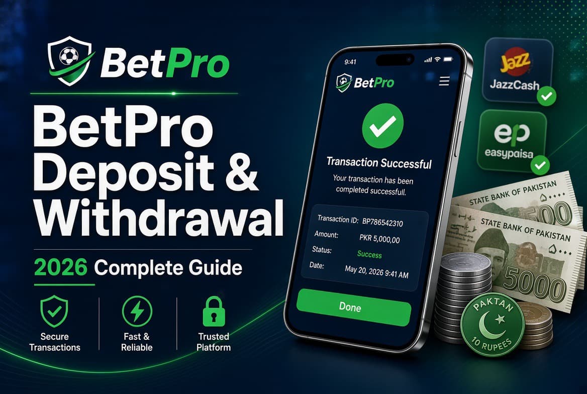 BetPro Deposit & Withdrawal Guide 2026 – JazzCash, EasyPaisa & Bank Transfer