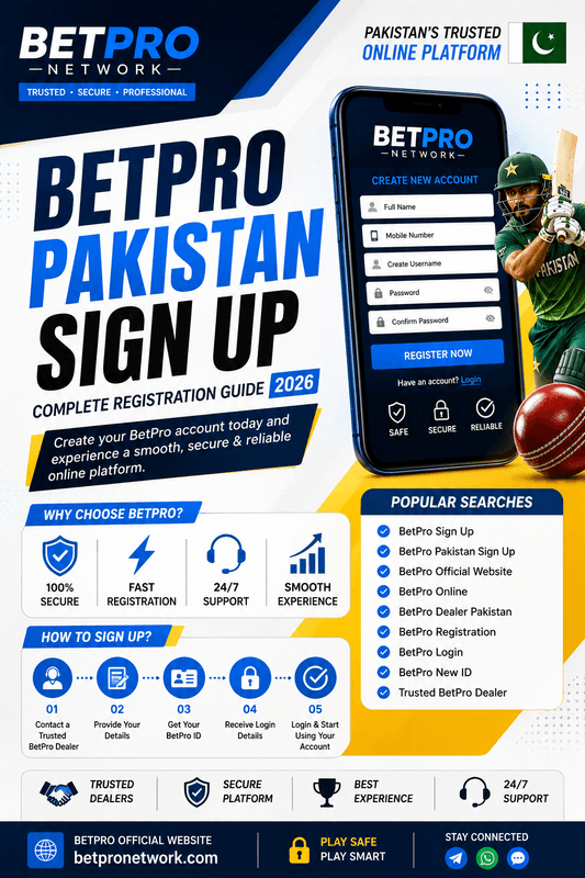 BetPro Pakistan Sign Up – BetPro Official Website Registration Guide 2026